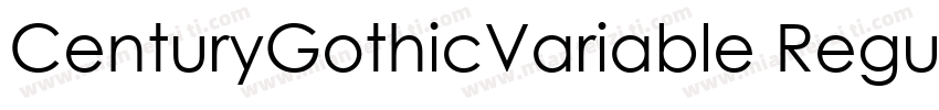 CenturyGothicVariable Regular字体转换